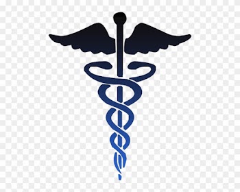 Caduceus Medical Symbol Black - Medical Symbol Clipart