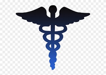Caduceus Medical Symbol Blue Clipart Image - Medical Symbol Png Transparent