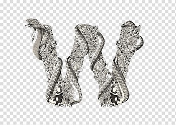 Caen Illustration, Python W transparent background PNG clipart