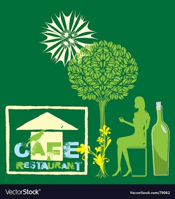 Cafe nature vector image
