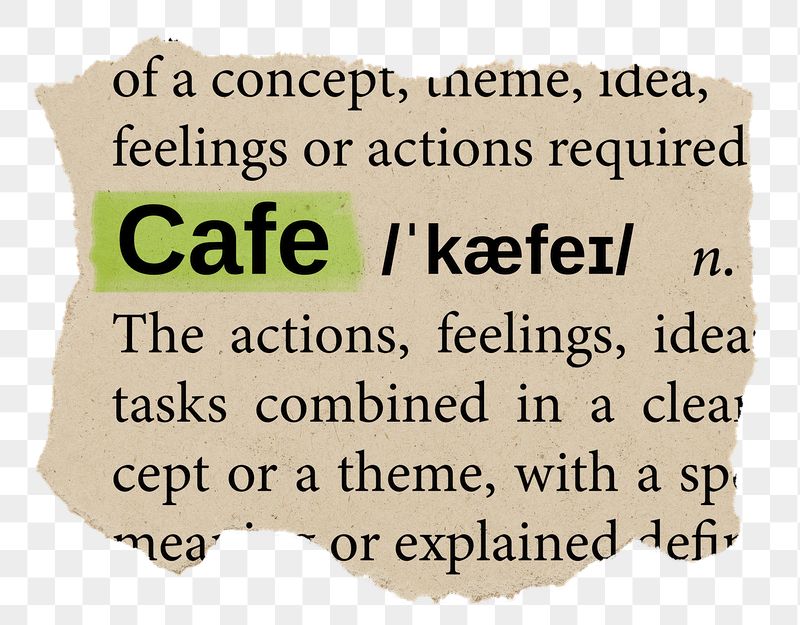 Cafe png word sticker, torn | Free PNG - rawpixel