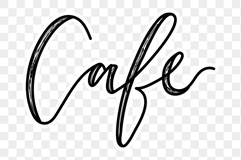Cafe png word sticker typography, | Free PNG - rawpixel