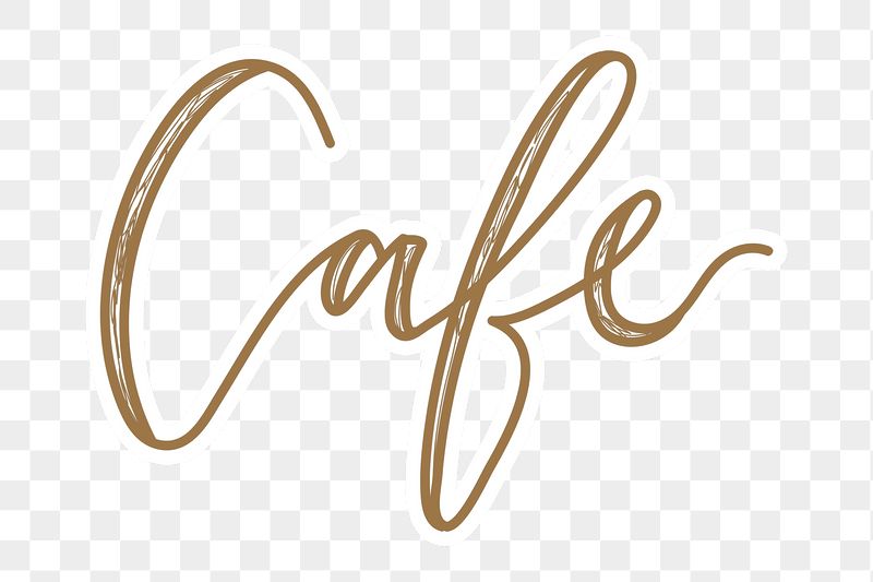 Cafe png word sticker typography, | Free PNG - rawpixel