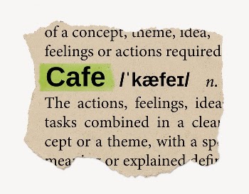 Cafe ripped dictionary, editable word | Free PSD - rawpixel