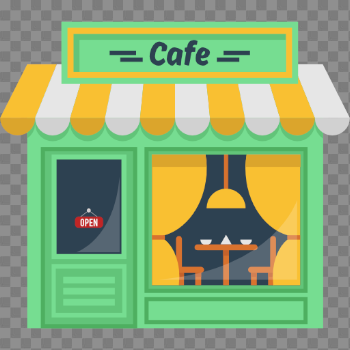 Cafe Shop PNG Image Background