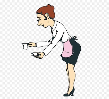 Cafe Waiter Restaurant Illustration Cartoon - atendente vector 