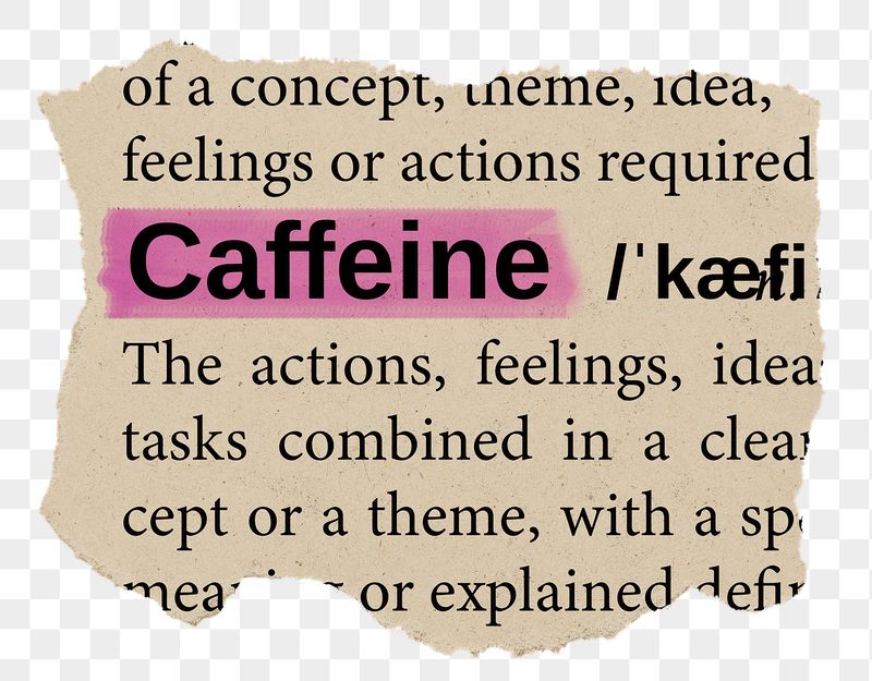 Caffeine png word sticker, torn | Free PNG - rawpixel