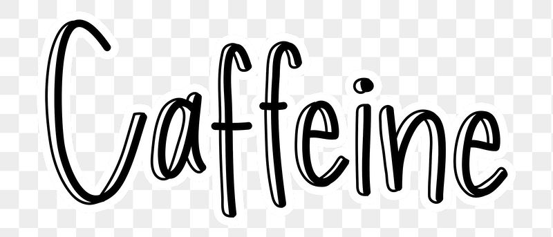 Caffeine png word sticker typography, | Free PNG - rawpixel