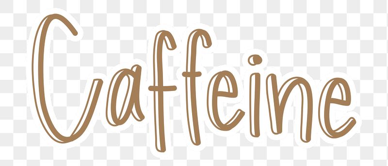 Caffeine png word sticker typography, | Free PNG - rawpixel