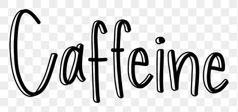 Caffeine png word sticker typography, | Free PNG - rawpixel