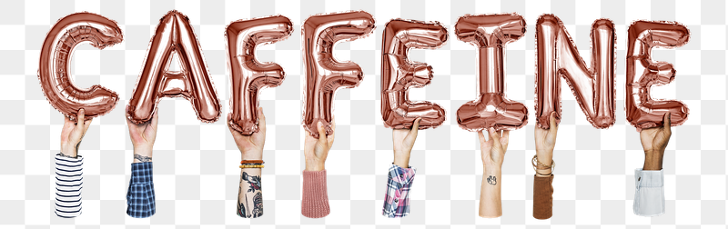 Caffeine word png, hands holding | Free PNG - rawpixel