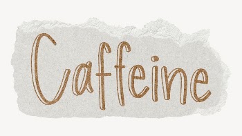 Caffeine word, torn paper typography | Free PSD - rawpixel