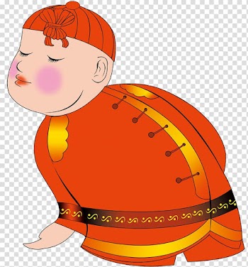 Caishen Illustration, Cute little god of wealth transparent background PNG clipart