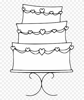 Cake Black And White Wedding Cake Clipart Black And - Wedding Cake Coloring Page