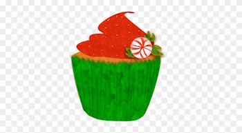 Cake Clipart December - Christmas Cupcake Clip Art