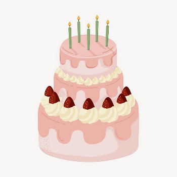 Cake collage element, cute cartoon | Free Vector Illustration - rawpixel