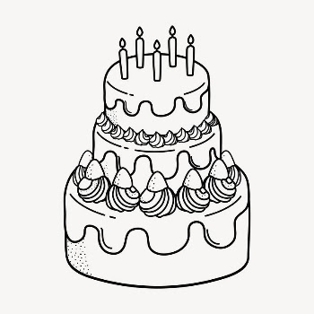 Cake doodle collage element, cute | Free Vector Illustration - rawpixel