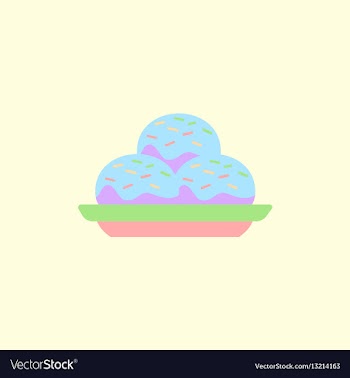 Cake on plate vector image