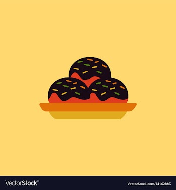 Cake on plate vector image