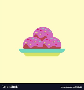 Cake on plate vector image