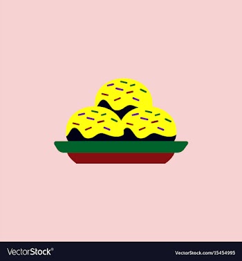 Cake on plate vector image