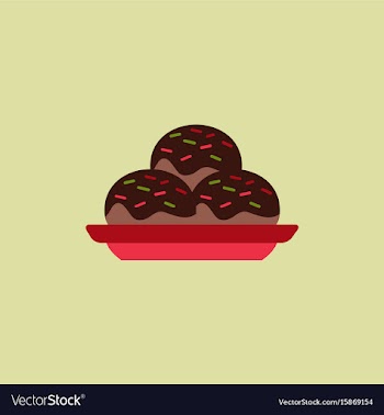 Cake on plate vector image