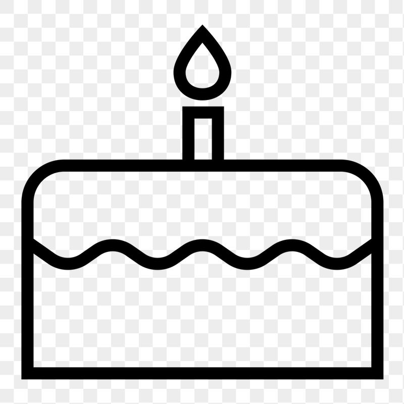 Cake png icon sticker, line | Free Icons - rawpixel