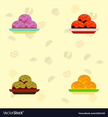 Cake set vector image