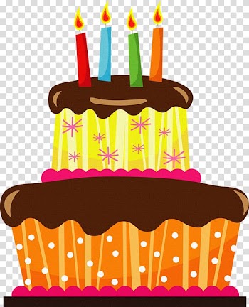 Cake with candles illustration, Birthday cake Cupcake Wedding cake Bakery , Cartoon birthday cake sticker transparent background PNG clipart