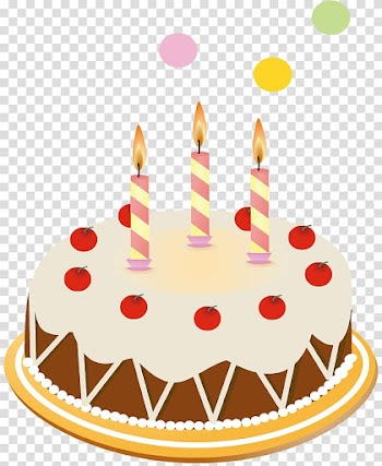 Cake with candles illustration, birthday cake material transparent background PNG clipart