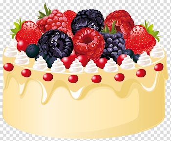Cake with raspberry and strawberry toppings illustration, Fruitcake Wedding cake Birthday cake , Fruit Cake with Candle transparent background PNG clipart