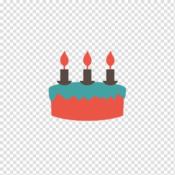 Cake with three candles art, Birthday cake, Cartoon hand painted birthday cake transparent background PNG clipart