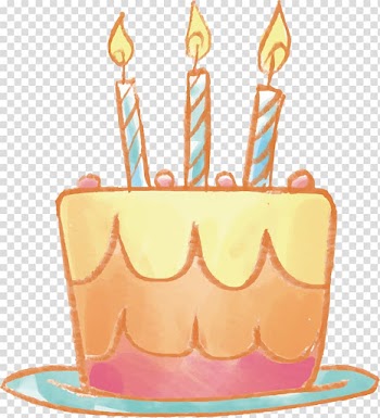 Cake with three candles sticker, Birthday cake, Birthday cake transparent background PNG clipart