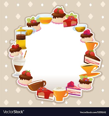  					Cakes card vector image														