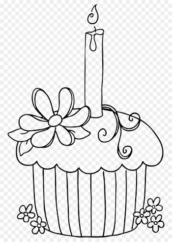 Cakes & Cupcakes American Muffins Coloring book - cake 