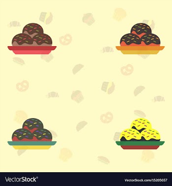 Cakes set icons vector image