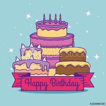 cakes with ribbon decoration to celebrate birthday