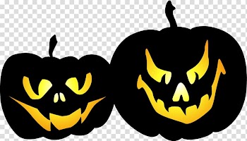 Calabaza Jack-o-lantern Yellow Character , Halloween pumpkin material transparent background PNG clipart