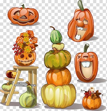 Calabaza Pumpkin Jack-o'-lantern, pumpkin transparent background PNG clipart