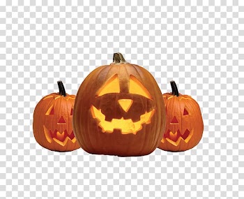 Calabaza Pumpkin Jack-o'-lantern, Three pumpkin head transparent background PNG clipart