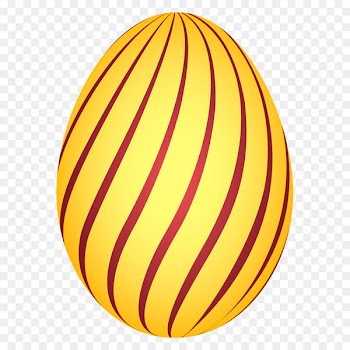 Calabaza Pumpkin Winter squash Yellow Gourd - Yellow Striped Easter Egg PNG Clipairt Picture 