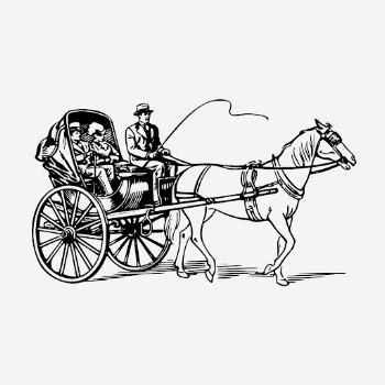 Calash carriage drawing, vintage transportation | Free Photo - rawpixel