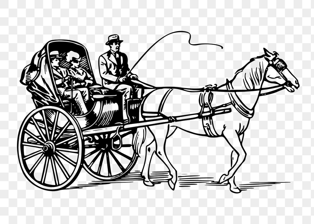 Calash carriage png sticker, transportation | Free PNG - rawpixel