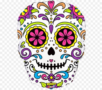 Calavera Balloon Day of the Dead Party Halloween - color skull 
