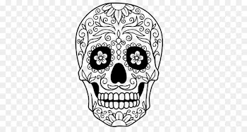 Calavera Coloring book Skull Day of the Dead Mexican cuisine - frida kalo 