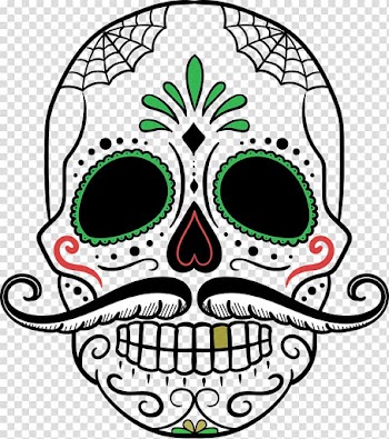 Calavera Day of the Dead Human skull symbolism , love each other transparent background PNG clipart