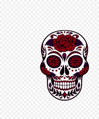 Calavera Day of the Dead Human skull symbolism Rose - Muertos 