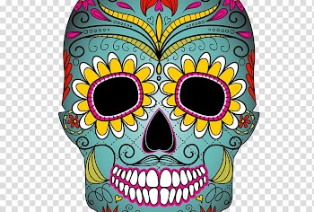 Calavera Day of the Dead Skull , Day Of The Dead transparent background PNG clipart