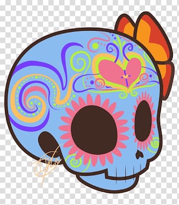 Calavera Day of the Dead Skull Death Literary Calaverita, skull transparent background PNG clipart