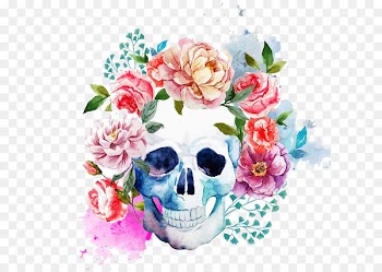 Calavera Human skull symbolism Skull art - Watercolor Skull 